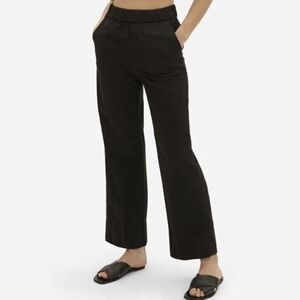 Everlane The Easy Pant Black Cotton Pull On Pants Size 6